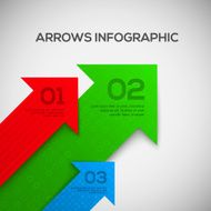 Infographic with 3D arrows Vector N3