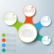 Infographic White Connected Circles ABCD