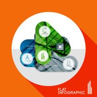 Geometric infographic in trendy flat style N168