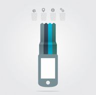 Smartphone infographic element N6