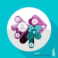 Geometric infographic in trendy flat style N169