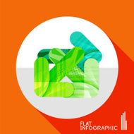 Geometric infographic in trendy flat style N170