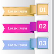 Design number banners template graphic or website layout N34