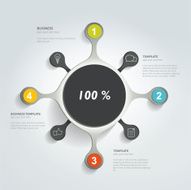 Circle network diagram Infographic chart Vector banner N3