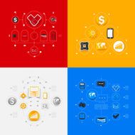 Set of business icons N136