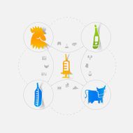 Set of veterinary icons N107