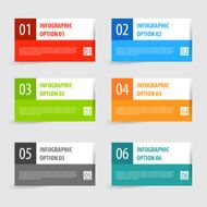 Simple modern infographics options banner set