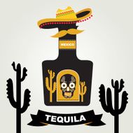 Tequila menu design Mexican drink