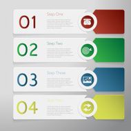 Design number banners template graphic or website layout N35