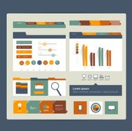Web site Flat design elements Vector