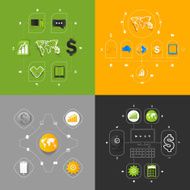 Set of business icons N137