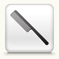 Square Button with Hair Comb
