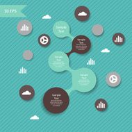vector colorful metaball round diagram N9