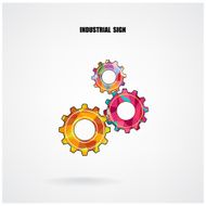 Geometric Gears Infographics Number Options Banner background N2