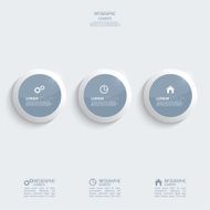 Glossy plastic buttons for infographic