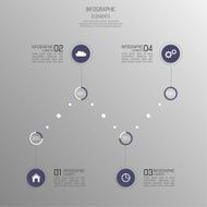 Modern template with volume elements of infographics N2