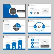 Blue black Multipurpose Infographic elements presentation template flat design
