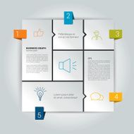 Box diagram for infographics Web template Vector scheme N3