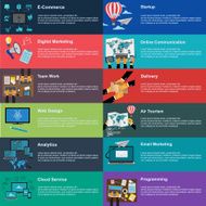 Vector web design and infographic set business