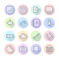 Thin Line Icons For Business and Finance N5