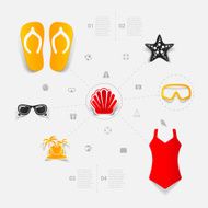 Set of summer tourism icons N541