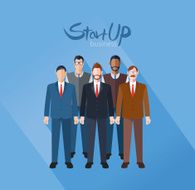 Minimal flat character of business start-up concept illustrations