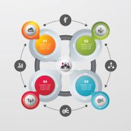 Template modern info graphic design for business N22