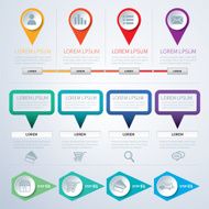 set of infographic templates flat design N9