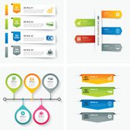 set of infographic templates flat design N10