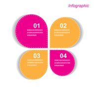 Infographic design template with paper tags N94