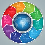 Colorful Circle Arrows Infographic Elements 10 Options