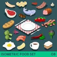 Diet Set 08 Food Isometric N2
