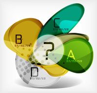 Abstract option infographic - glass round shapes N23