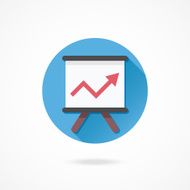 Vector Business Growing Chart Presentation Icon N3