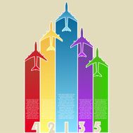 Airplane infographic label vector illustration N8