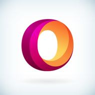 Modern twisted letter o