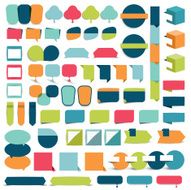 Collections of infographics flat design elements Vector illustration N7