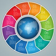 Colorful Circle Arrows Infographic Elements 12 Options