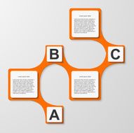 Abstract squares infographics template