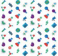 Science icons seamless pattern N2
