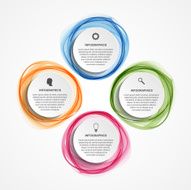 Abstract infographics options banner