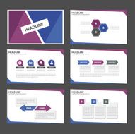 Blue and purple Multipurpose Infographic elements presentation template flat design