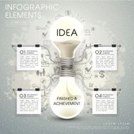 vector bulb hourglass infographic elements