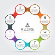 Vector circle metaball infographic