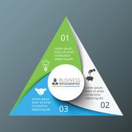 Vector spiral triangle for infographic