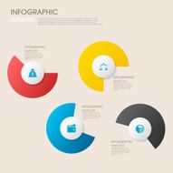 modern vector abstract step circle lable infographic elements N3
