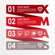 Christmas infographics options banner business concept