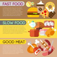 Fast and slow food good meat N2