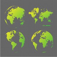 set of world map