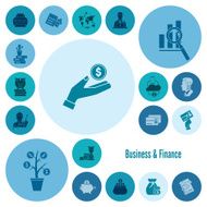 business and finance icon set N377